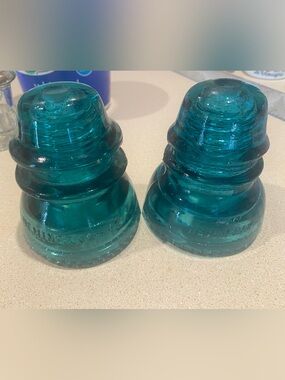 Vintage Glass Lantern Insulator Converted for Pendant  light sconce - Hemingray